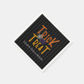 Moderne persoonlijke Trick or treat monogram Servet (Hoek)