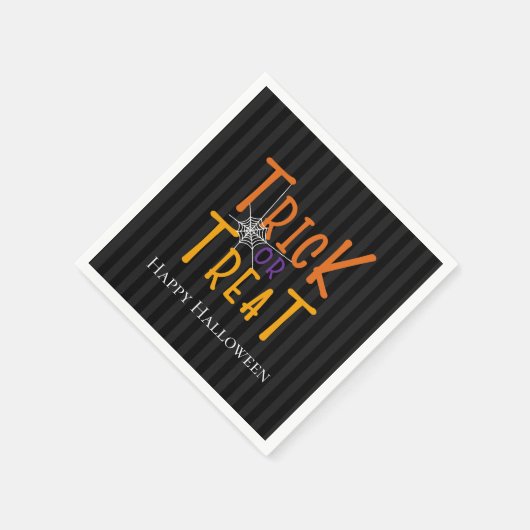 Moderne persoonlijke Trick or treat monogram Servet (Hoek)