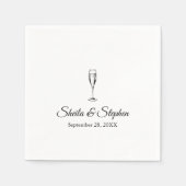 Moderne Persoonlijke Trouwdag Papieren Cocktailkaa Servet (Voorkant)