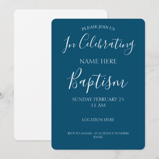 Moderne persoonlijke uitnodiging voor volwassenen (Voorkant / Achterkant)