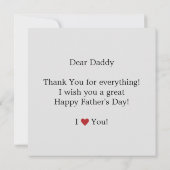 Moderne persoonlijke Vaderdag (Achterkant)