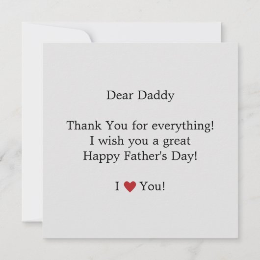 Moderne persoonlijke Vaderdag (Achterkant)