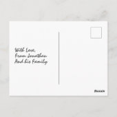 Moderne persoonlijke Zebra kerst met fotorood Briefkaart (Achterkant)