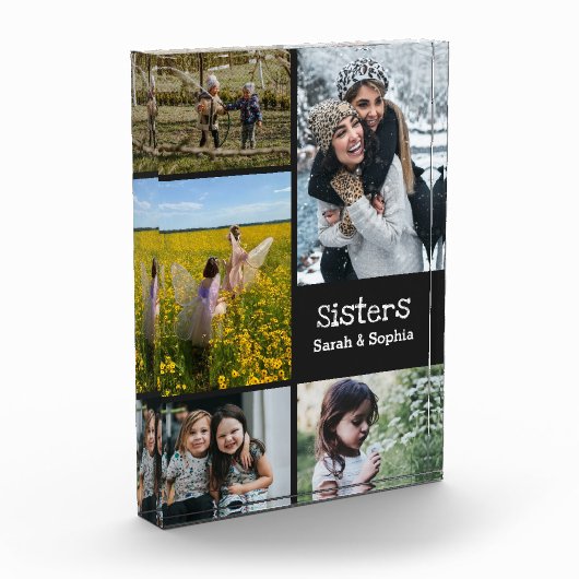 Moderne persoonlijke zussen 5 Foto-collage Fotoblokken (Links)