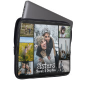 Moderne persoonlijke zussen 7 Foto-collage Laptop Sleeve (Voorkant Rechts)