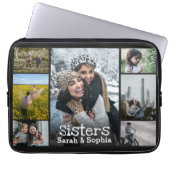 Moderne persoonlijke zussen 7 Foto-collage Laptop Sleeve (Voorkant)