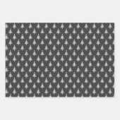 Moderne persoonlijke zwarte en witte kerst inpakpapier vel (Voorkant 2)