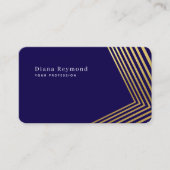 Moderne perspectieflijnen blauw visitekaartje (Voorkant)