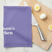 Moderne perwinkle aangepaste monogram tekst monogr theedoek (Quarter Fold)