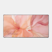 Moderne perzik bloemennaam Vrouwelijke Waterverf Bureaumat (Voorkant)