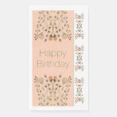 Moderne perzik bloemig servet (Voorkant)