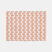 Moderne Perzik Bourgogne visgraat Fleece Deken (Voorkant (Horizontaal))