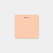 Moderne perzik buzz monogram naam post-it® notes (Voorkant)