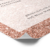 Moderne perzik glittersalon Prijslijst Poster (Hoek)