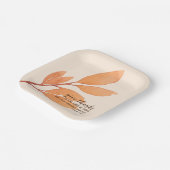 Moderne perzik gouden Waterverf geven Bedankt Schr Papieren Bordje (Gebogen)