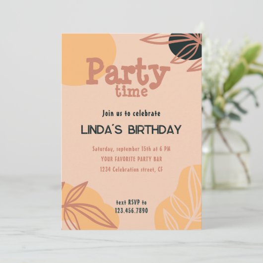 moderne perzik kaart (Staand voorkant)