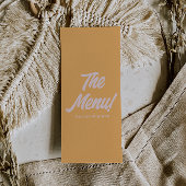 Moderne Perzik Kleurrijke Funky Stijlvolle Trouwda Menu