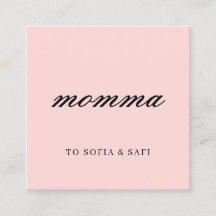 Moderne perzik mama contact ontwerp