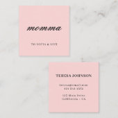 Moderne Perzik Mammy Contact Design Kortingskaartje (Voorkant / Achterkant)