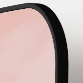 Moderne perzik op maat met initiaal en naam pickleball paddle (Links Detail)