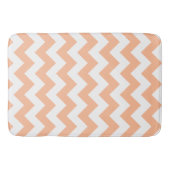 Moderne Perzik Oranje Chevron Badmat (Voorkant)