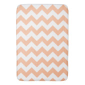 Moderne Perzik Oranje Chevron Badmat (Voorkant Verticaal)