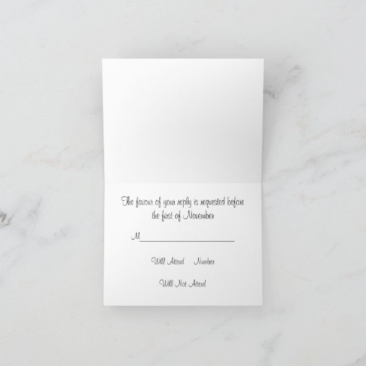 Moderne Perzik Stip RSVP Kaart Sjabloon (Binnen)