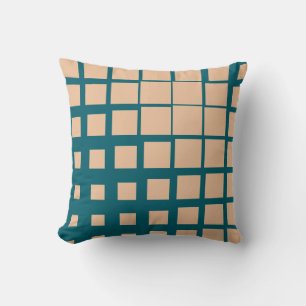 Moderne Perzik Terracotta Gedeconstrueerde Plaid A Kussen