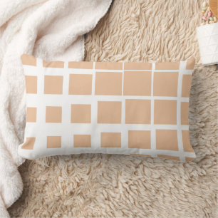 Moderne Perzik Terracotta Gedeconstrueerde Plaid A Kussen