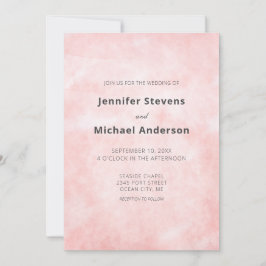 Moderne perzik Waterverf Clean minimalistische bru Kaart