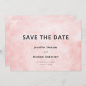 Moderne perzik Waterverf Clean minimalistische bru Save The Date (Voorkant / Achterkant)