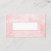 Moderne Perzik Waterverf Minimale Bruiloft Plaats Plaatskaartje (Voorkant)