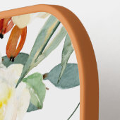 Moderne perzikbloemen en Waterverf-bloemen Pickleball Paddle (Links Detail)