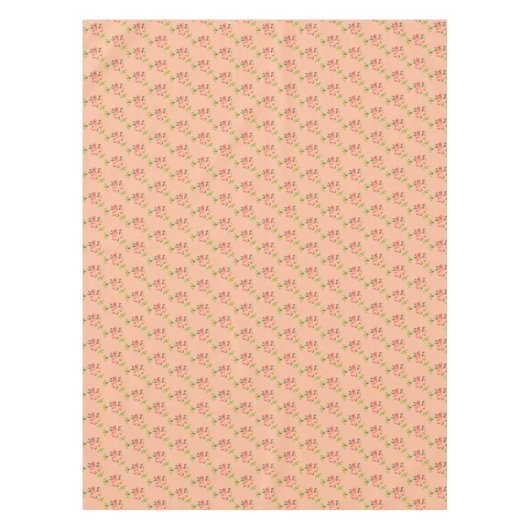 Moderne perzikkleur Trendy perzik thema Tafelkleed (Voorkant)