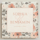 Moderne perzikpit onderzetter