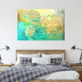 Moderne Perzische kalligrafie Wall Art Love Needs Canvas Afdruk (Insitu (Slaapkamer))