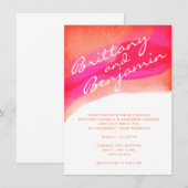 Moderne Perzische Roze Kunstkunstzinnige Splash We Kaart (Voorkant / Achterkant)