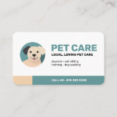 Moderne Pet Care Hond Wandelen Visitekaartje (Voorkant)