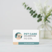 Moderne Pet Care Hond Wandelen Visitekaartje (Staand voorkant)