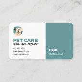 Moderne Pet Care Hond Wandelen Visitekaartje (Achterkant)