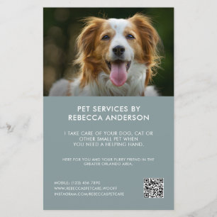 Moderne Pet Care Sitting Service Foto Business Flyer