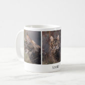 Moderne Pet Cat Custom Foto Koffiemok (Voorkant links)
