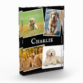 Moderne Pet Dog Collage Keepsake Fotoblokken (Links)