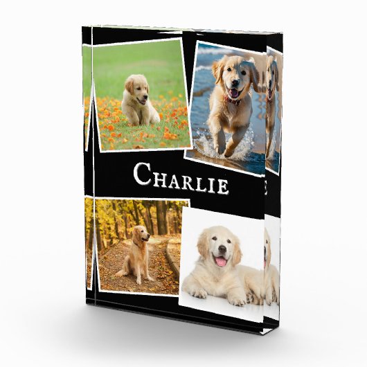 Moderne Pet Dog Collage Keepsake Fotoblokken (Rechts)