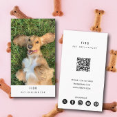 Moderne Pet Dog Influencer Foto QR Code Visitekaartje