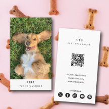 Moderne Pet Dog Influencer Foto QR Code