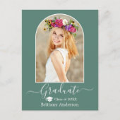 Moderne Pet Eucalyptus Green Afstuderen Briefkaart (Voorkant)
