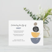 Moderne Pet Memorial Foto Viering van het Leven Aankondiging (Staand voorkant)