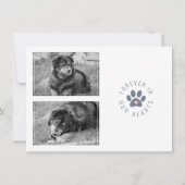 Moderne Pet Memorial Foto Viering van het Leven Aankondiging (Achterkant)