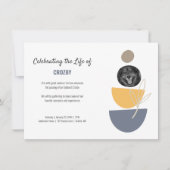 Moderne Pet Memorial Foto Viering van het Leven Aankondiging (Voorkant)